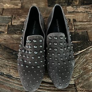 Donald Pliner Rehebel suede studded loafer size 8 1/2 barely worn